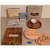 Image 1 : Cheese Slicer, Cheese Board, Chip and Dip Tray, and Wood Divider Tray (Monkeypod)