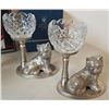 Image 2 : New Royal Irish Crystal Candle Holders and Vase Set with Decorative Bases