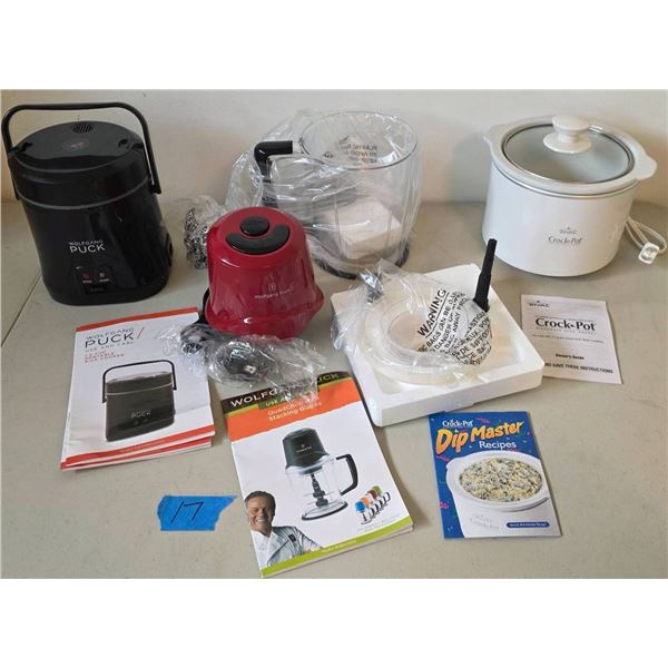 Wolfgang Puck Kitchen Appliances and New Rival 1.5 Quart Crock-Pot Set