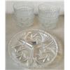 Image 4 : Grappa Collection Crystal Serving Set with Glasses, Serving Dish, and Bowls