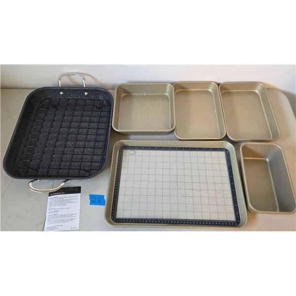 New Curtis Stone 6-Piece Bakeware Set Including Large Roast Pan