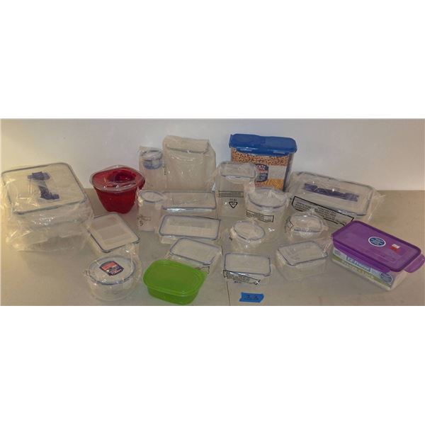 Lock & Lock Plastic Storage Containers with Pitcher and Cereal Container