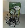 Image 7 : 6 Crystal Wine Glasses, Irish Coffee Glasses, Warmer Stand, and Liqueur Basket