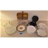 Image 1 : New Cosmopolitan Hot Basket, Serving Trays, Bowl, and 4 Corning Ware Casserole Dishes