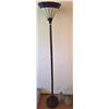 Image 1 : TIFFANY Style Floor Lamp with Stained Glass Shade and Two Decorative Vases