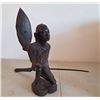 Image 3 : Hand-Carved African Figurines, Vintage New Zealand Doll, and Lava Glazed Vase