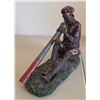 Image 4 : Hand-Carved African Figurines, Vintage New Zealand Doll, and Lava Glazed Vase