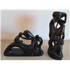Image 7 : Hand-Carved African Figurines, Vintage New Zealand Doll, and Lava Glazed Vase