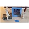 Image 4 : Wooden Table with Drawer, Chinese Bonsai Tree, and Glass Figurines