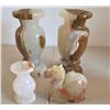 Image 3 : Polished Onyx Candle Holders, Elephant Art, and Onyx Animal Figurines