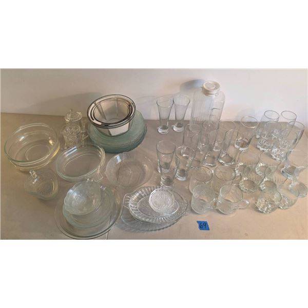 Glasses and Dishes Miscellaneous Assortment