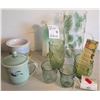 Image 3 : Kitchenware Set with Cannisters, Teapot, Plates, and Glassware