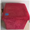 Image 4 : Framed Artworks and Red Storage Ottoman