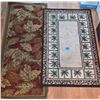 Image 1 : Two Decorative Area Rugs with Leaf and Palm Tree Motifs
