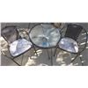 Image 1 : Outdoor Bistro Set with Glass-Top Table and Two Wicker Chairs