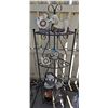 Image 1 : Metal Garden Shelf With Animal Figurines and Solar Lights