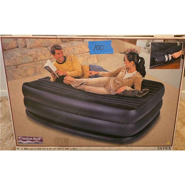 Intex Comfort Rest Inflatable Air Mattress with Bedding Accessories