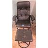 Image 1 : Black Swivel Recliner Chair With Matching Ottoman