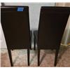 Image 2 : Two Black Faux Leather Dining Chairs