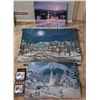 Image 1 : Winter-Themed Tapestries and Artwork With One Light-Up Piece