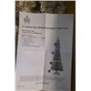 Image 4 : Holiday Living 6 Lighted Slim White/Champagne Tinsel Tree with Silver Wreath