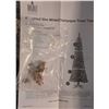 Image 5 : Holiday Living 6 Lighted Slim White/Champagne Tinsel Tree with Silver Wreath