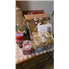 Image 1 : Holiday Decor Lot With Sleigh, Ornaments, Nutcracker Tin, and Tree