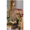 Image 4 : Holiday Decor Lot With Sleigh, Ornaments, Nutcracker Tin, and Tree