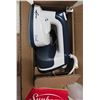 Image 2 : Household Lot with Step Stool, Iron, and Sunbeam Iron in Box