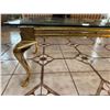 Image 4 : Glass and Brass Coffee Table with Elegant Cabriole Legs