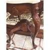 Image 4 : Solid Wood Hall Mirror with White Marble Top and Carved Details