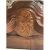 Image 5 : Solid Wood Hall Mirror with White Marble Top and Carved Details
