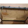 Image 6 : Vintage Blue Storage Trunk with Hinged Lid and Interior Lining, 40 x 23 x 22 Inches