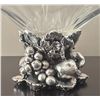 Image 4 : Handcrafted Glass Bowl with 925 Silver Base and Set of 8 Glasses with Gold Trim