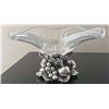 Image 5 : Handcrafted Glass Bowl with 925 Silver Base and Set of 8 Glasses with Gold Trim