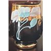 Image 2 : Bohemian Glass Decanter with Stopper and 5 Matching Glasses, Hand-Painted Floral Design