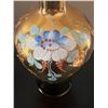 Image 5 : Bohemian Glass Decanter with Stopper and 5 Matching Glasses, Hand-Painted Floral Design