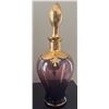Image 6 : Bohemian Glass Decanter with Stopper and 5 Matching Glasses, Hand-Painted Floral Design