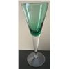 Image 5 : Five Cambridge Glass Company Colored Crystal Flutes