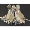Image 3 : Silver-Tone Bird Motif Salt and Pepper Shaker Set with Floral Base