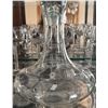Image 2 : Handmade Romanian Glass Crystal Wine Decanter and Glassware Set