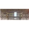 Image 3 : Glass Top Coffee Table with Gold-Tone Metal Base