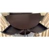 Image 5 : Upholstered Wingback Armchairs and Wood Demilune Table
