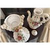 Image 4 : Italian Ceramic Lidded Tureen and Coffee Pot with Floral Embellishments