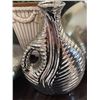 Image 3 : Three Silver-Tone Decorative Vases with Varied Designs