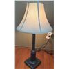 Image 2 : Table Lamps with Fabric Shades and Black Bases