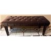 Image 1 : Tufted Velvet Upholstered Bench with Wooden Legs