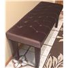 Image 3 : Tufted Velvet Upholstered Bench with Wooden Legs