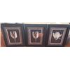 Image 1 : Three Framed Floral Photographic Prints with Ornate Black Frames
