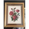 Image 3 : Five Framed Needlepoint Floral Artworks with Round and Rectangular Frames